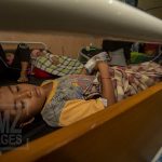 Refugees victims of the earthquake and tsunami received medical treatment due to food poisoning at Anutapura Hospital, Palu, Central Sulawesi, Indonesia, Saturday (January 19, 2019).