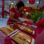 Palu, Central Sulawesi, Indonesia (February 5, 2019): A Chinese citizen prepares equipment to pray for the Lunar New Year in Magabudhi Temple in Palu, Central Sulawesi, Indonesia, Tuesday, February 5 2019.