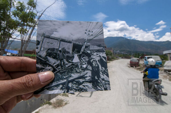 Jalan Manggis yang yang terdampak likuefaksi di Kelurahan Balaroa, Palu, Sulawesi Tengah, Kamis (26/9/2019). Lokasi tersebut kini menjadi "Zona Merah" menjadi Memorial Park. bmzIMAGES/Basri Marzuki