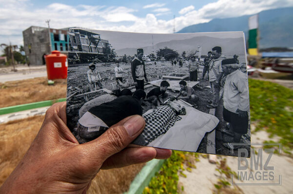 Pantai Talise sesaat setelah diterjang tsunami di Palu, Sulawesi Tengah, Kamis (26/9/2019). Pantai wisata tersebut telah dibersihkan dan akan ditata kembali. bmzIMAGES/Basri Marzuki