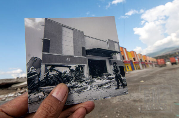 Pusat Pergudangan di Kelurahan Mamboro, Palu, Sulawesi Tengah, Jumat (27/9/2019). Sebagian gudang di dkompleks tersebut sudah diperbaiki dan difungsikan kembali. bmzIMAGES/Basri Marzuki