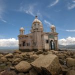 Palu, Central Sulawesi, Indonesia (7 February 2019) - This is the condition of the Arqam Baburrahman Mosque or Palu Floating Mosque after being hit by the tsunami on Kampung Lere Beach, Palu Bay, Central Sulawesi, Indonesia, Thursday, February 7, 2019. The tsunami that hit the coastal area also hit the mosque which was once one of the tourist icons in Palu City. The 121 square meter mosque did not collapse, but because the tsunami preceded by the earthquake resulted in a decline in land on the beach up to 1.5 meters and also sank some of the mosque's buildings. The bridge to the mosque that was built in 2011 was broken and shifted up to tens of meters, but could no longer be used. Many residents came to this place after the tsunami to see first hand the conditions and take photos. Although local residents intended to repair the mosque, the local government banned because the mosque was in the red zone of the tsunami disaster, which meant no construction could be done on it. (bmzIMAGES/Basri Marzuki)