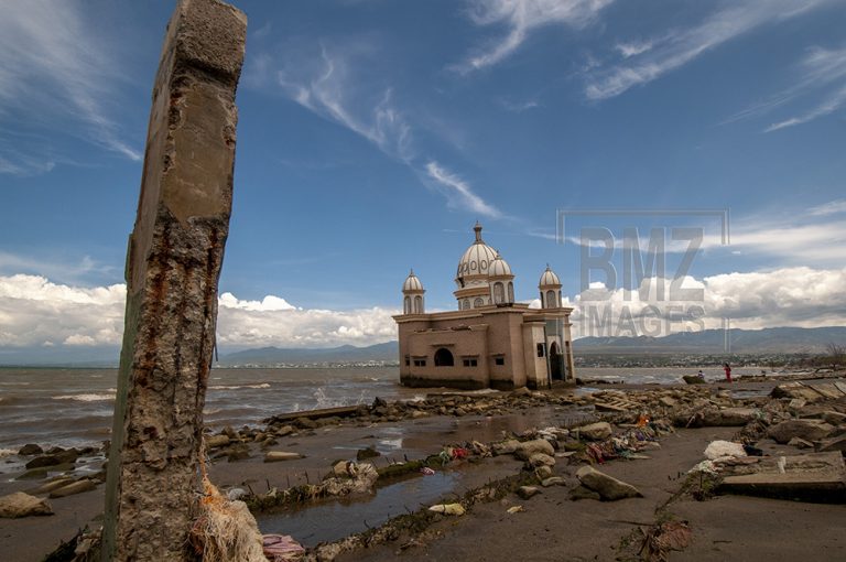 Floating Mosques After Being Hit By Tsunami Waves