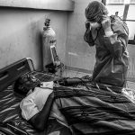 A medical officer examines a citizen suspected of being infected with the Corona Virus in an isolation room during a simulation of handling Covid-19 at Anutapura Hospital, Palu, Central Sulawesi, Indonesia on March 4, 2020. Hospitals throughout Indonesia are now on guard against the deadly virus attack after the government announced that two residents tested positive for being infected. Until now, the Vicod-19 case has attacked more than 80,000 citizens in 60 countries, 24,000 of whom have died. (bmzIMAGES/Basri Marzuki)